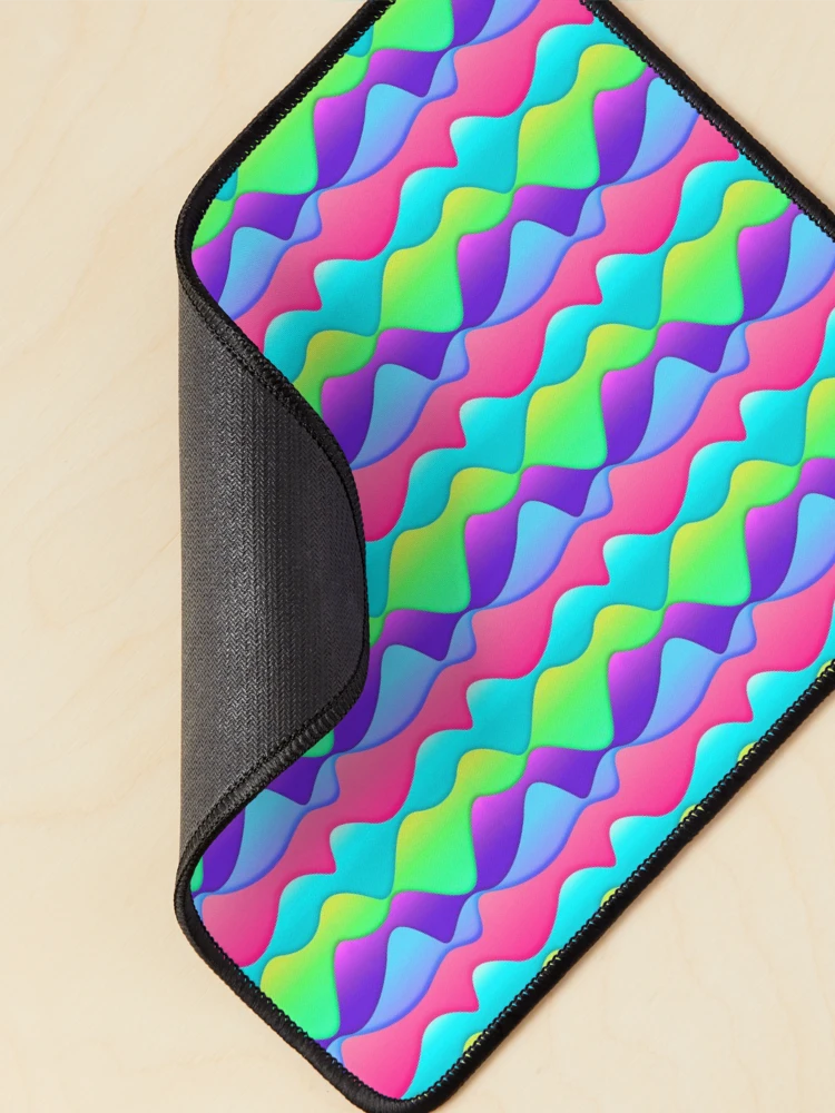 Thumbnail 2 of 5, Mouse Pad, Multicolored waves pattern designed and sold by RafaelLima7.