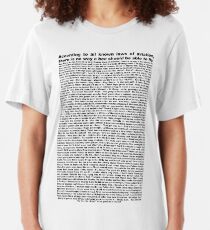 bee movie script ( you can read it) Slim Fit T-Shirt