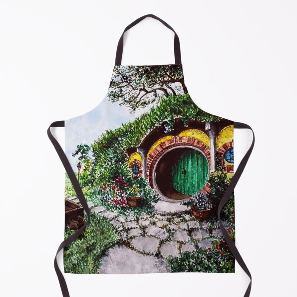 Item preview, Hobbiton in the Shire, Lord of the Rings Watercolor Artwork Painting designed and sold by arientss.