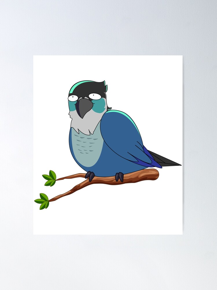 Jaiden animations and her bird, cute moment and pink hearts, parrot  watching you funny T-Sh Poster for Sale by YesTeeDesign