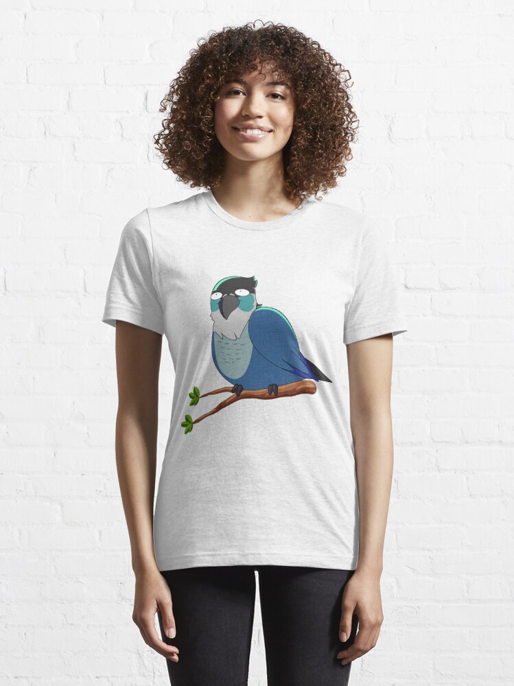 Jaiden animations green cute bird on a leaf, parrot watching you funny   Sticker for Sale by SGS