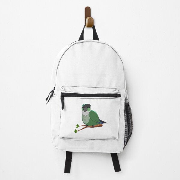 Item preview, Jaiden animations green cute bird on a leaf, parrot watching you funny designed and sold by YesTeeDesign.