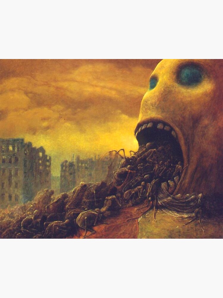 Disover Untitled (Myriad insects) by Zdzislaw Beksinski Canvas