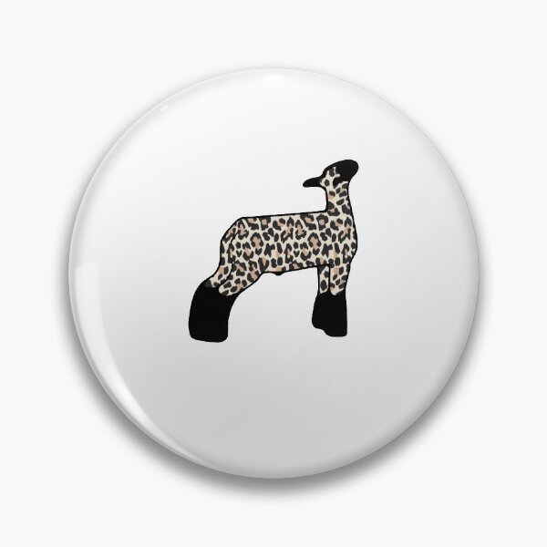 Item preview, Cheetah Print Market Wether Lamb Silhouette 1 - NOT FOR RESALE WITHOUT PERMISSION Sticker designed and sold by VIVIENNEHOERMA.