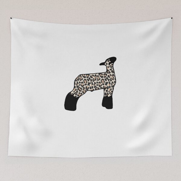 Item preview, Cheetah Print Market Wether Lamb Silhouette 1 - NOT FOR RESALE WITHOUT PERMISSION Sticker designed and sold by VIVIENNEHOERMA.
