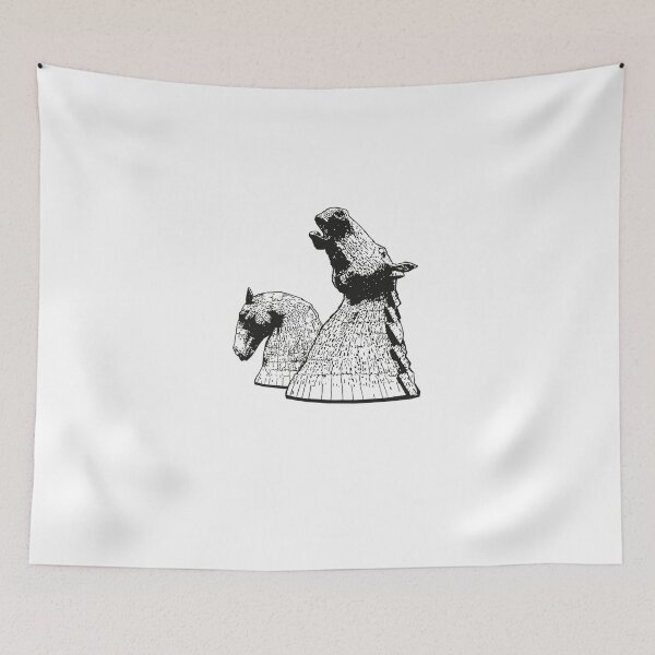 Item preview, The Kelpies (Black and White) Sticker designed and sold by VIVIENNEHOERMA.