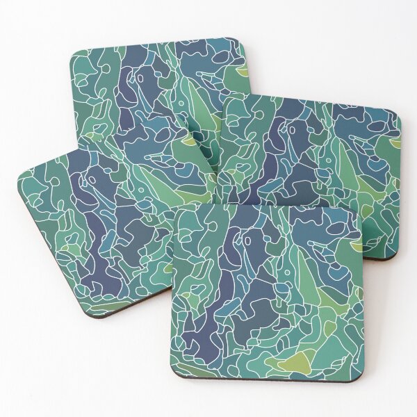 Item preview, Blue green abstraction designed and sold by Noemi Hernandez.
