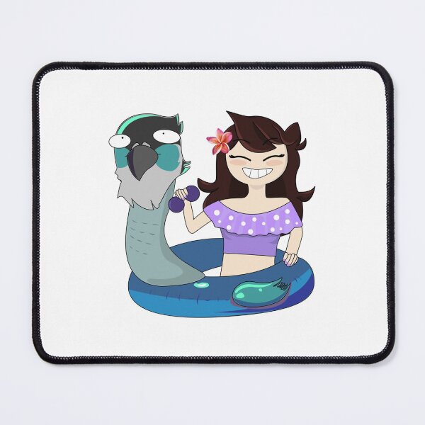 Item preview, Jaiden animations swimming in pool holing sunglasses, bird saving buoy and have fun, summer swimsuit designed and sold by YesTeeDesign.