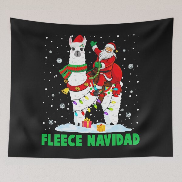Item preview, Fleece Navidad Christmas Lights Santa Classic designed and sold by Sushmitha48Co.