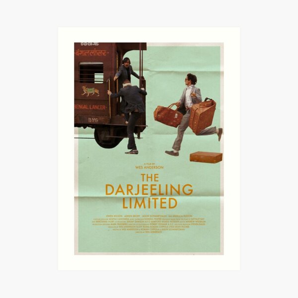 Running after The Darjeeling Limited train painting Art Print for