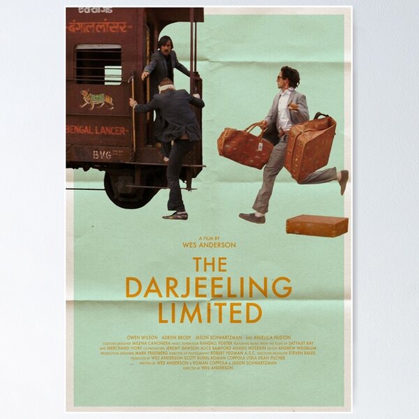 The Darjeeling Limited Wes Anderson Movie Poster Poster for Sale by  DarkMatterArtt