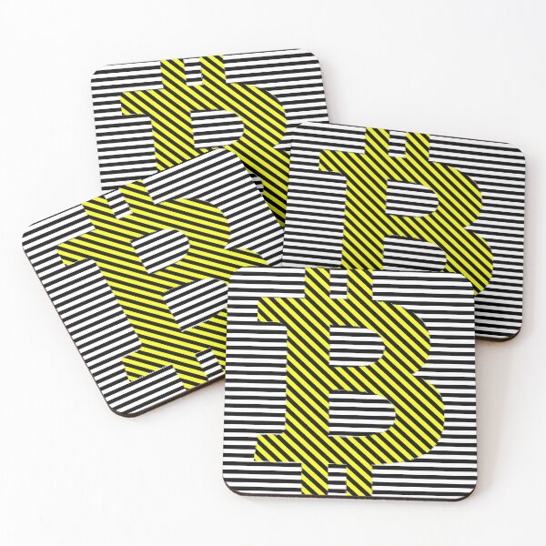 Item preview, Bitcoin Yellow Stripes designed and sold by StepupDesign.