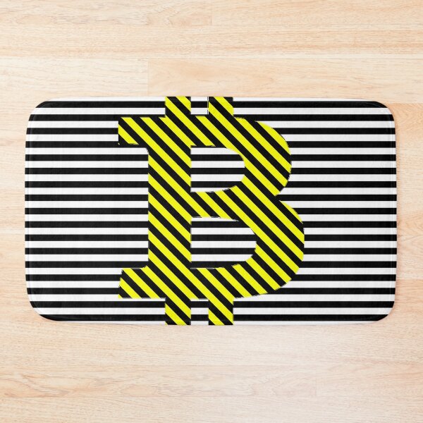 Item preview, Bitcoin Yellow Stripes designed and sold by StepupDesign.