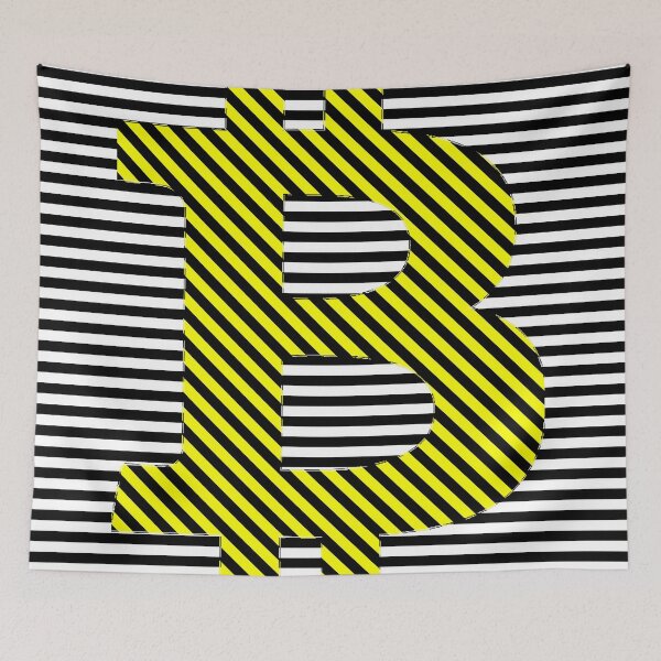 Item preview, Bitcoin Yellow Stripes designed and sold by StepupDesign.