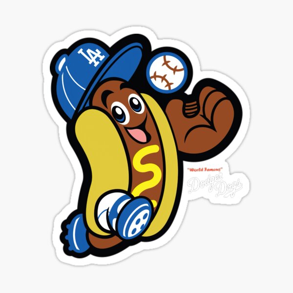 Dodger Dog Time  Sticker for Sale by givingwhopping