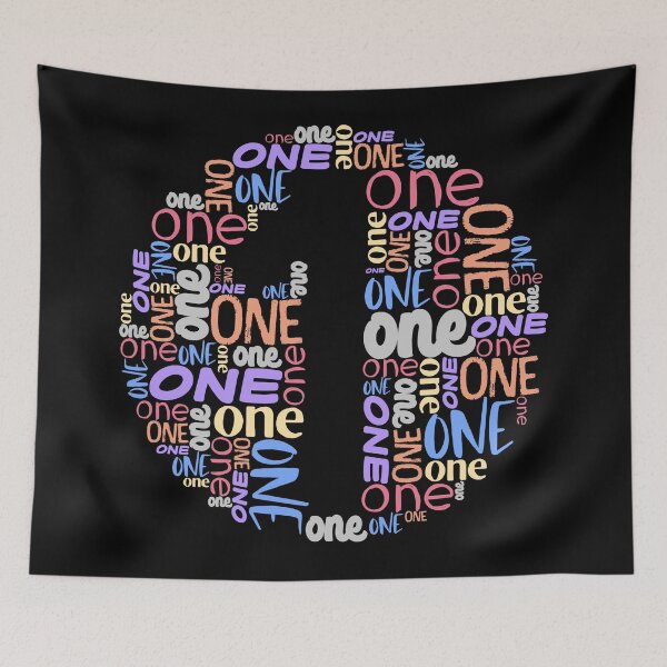 Item preview, Word collage: ONE (multiple colors) designed and sold by Ofeefee.