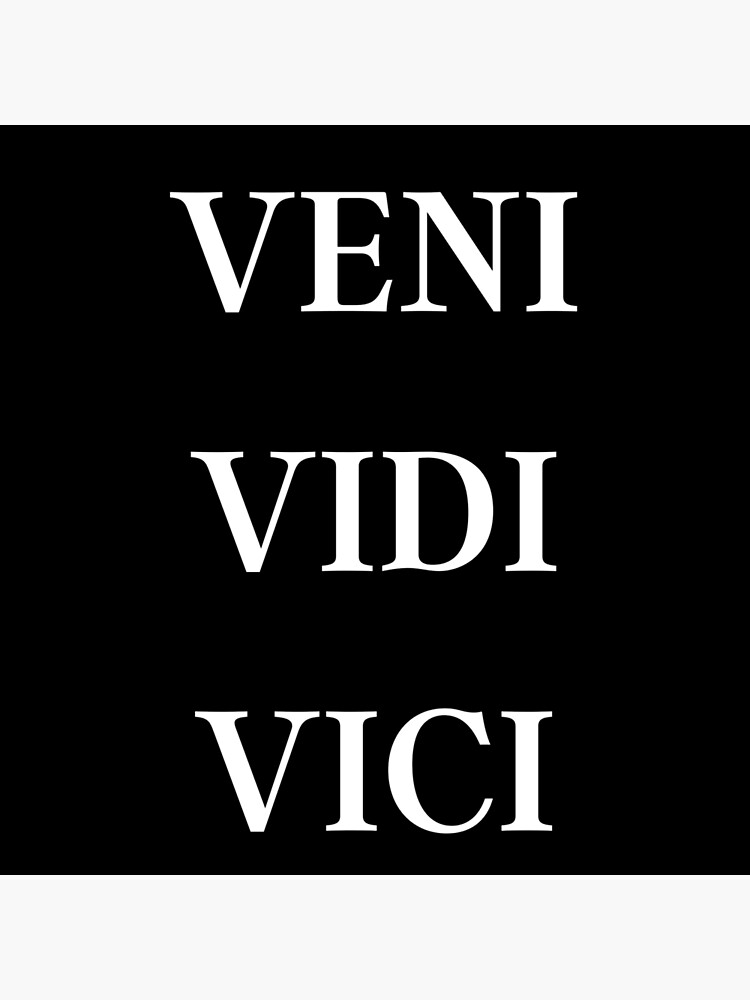  Veni Vidi Vici - I Came, I Saw, I Conquered Latin