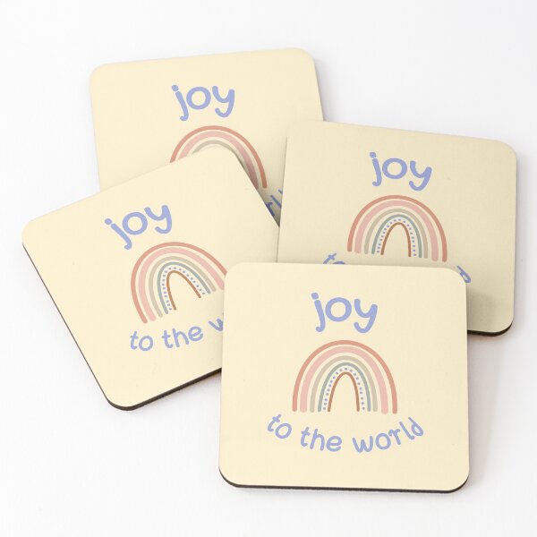 Item preview, Joy to the World + rainbow in muted boho colors designed and sold by Ofeefee.
