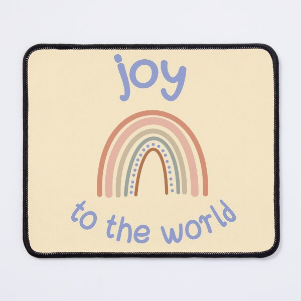 Item preview, Joy to the World + rainbow in muted boho colors designed and sold by Ofeefee.