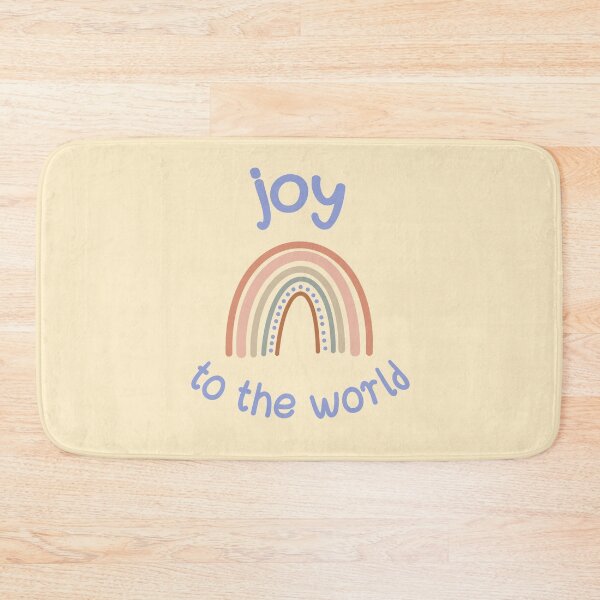 Item preview, Joy to the World + rainbow in muted boho colors designed and sold by Ofeefee.