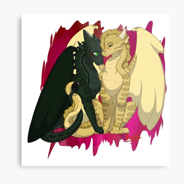 Qibli and Moon Metal Print
