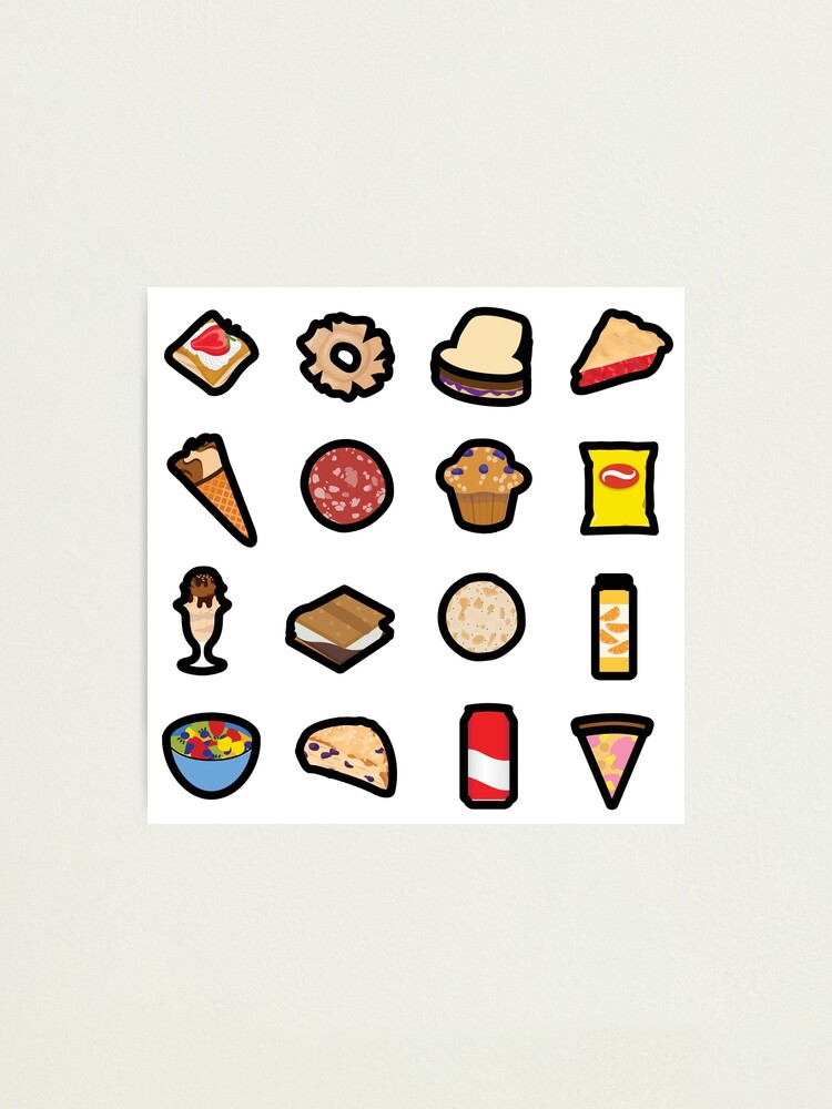 Cartoon Food Drinks Snack Food Stickers Pack #1 of 3 Journals