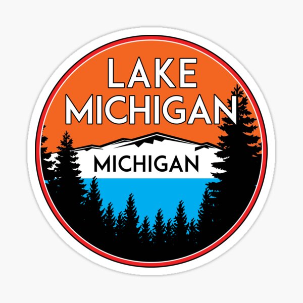 Aperçu de l'œuvre LAC MICHIGAN BATEAU PÊCHE ILLINOIS INDIANA WISCONSIN VOYAGE VINTAGE GRANDS LACS 3 créée et vendue par DESTINATIONS DECAL.