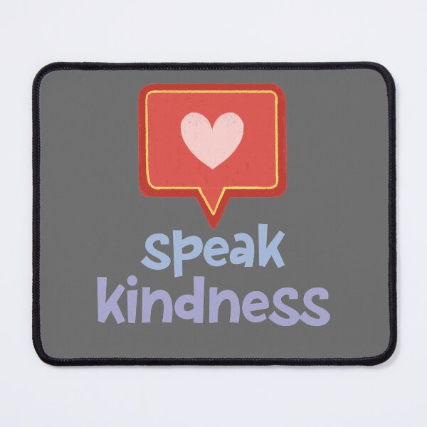 Item preview, speak kindness + heart speech bubble in chalk designed and sold by Ofeefee.