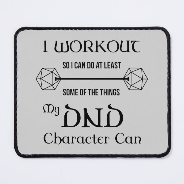Item preview, DnD Character Workout - in black designed and sold by Melany Bermudez.