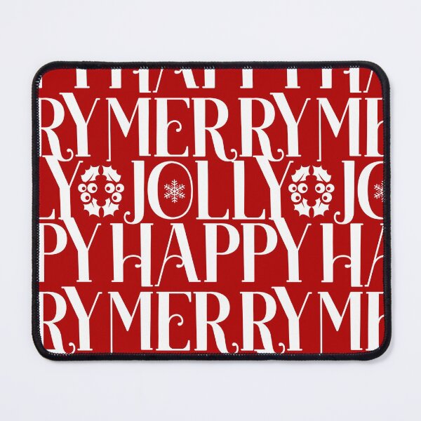 Item preview, Merry Jolly Happy Christmas White Type designed and sold by moosemtndesign.