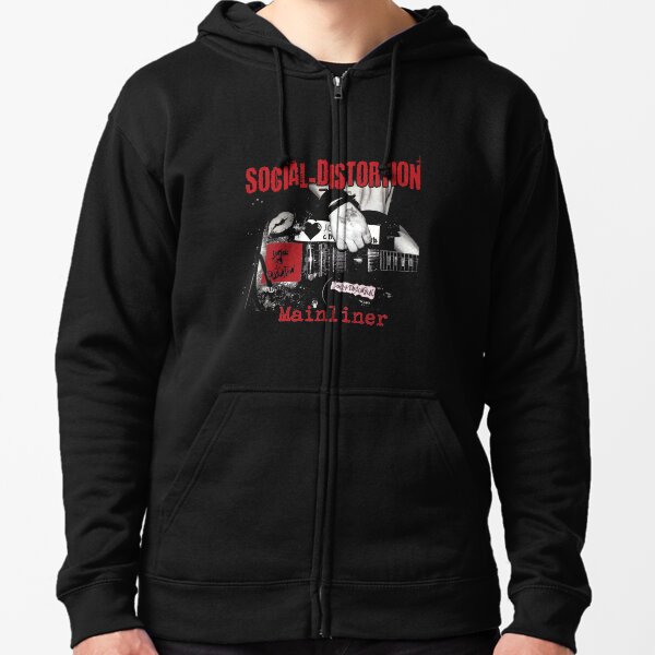 Social distortion zip deals up hoodie