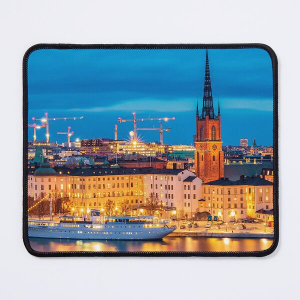 Item preview, Old town Gamla Stan at sunset in Stockholm, Sweden designed and sold by SvetlanaSF.