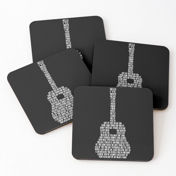 Special Present Everlong Song Lyric On Guitar By Foo Fighters Gift For Christmas Coasters (Set of 4)