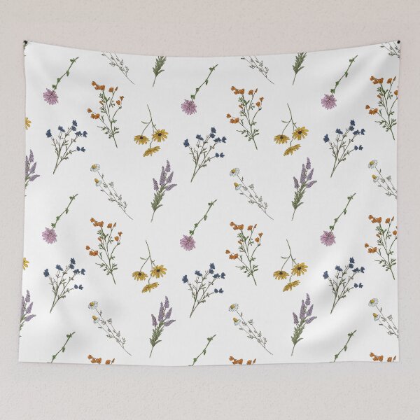 Item preview, Handdrawn Wild flower Pattern  designed and sold by GlowinUp Shop.