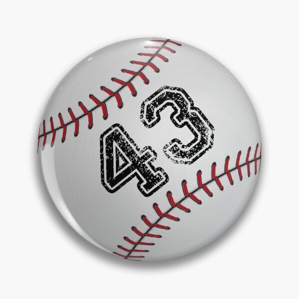 Item preview, Baseball ball number 43, forty three  designed and sold by TheCultStuff.
