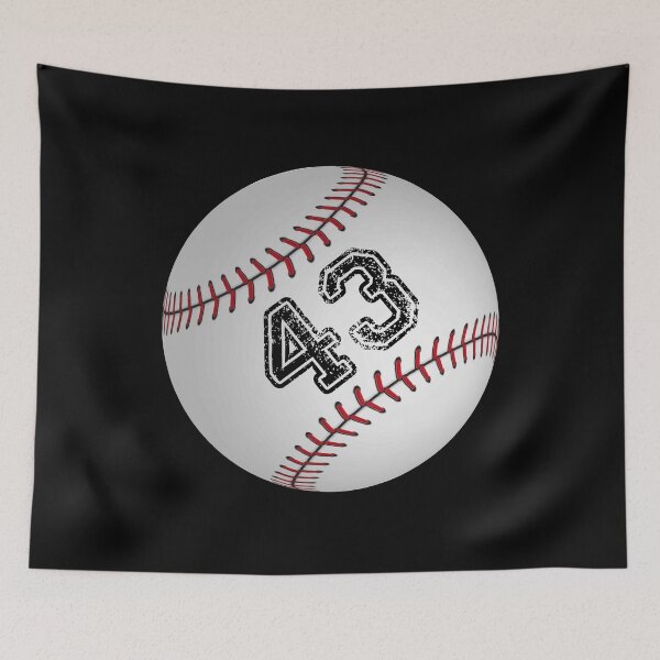 Item preview, Baseball ball number 43, forty three  designed and sold by TheCultStuff.