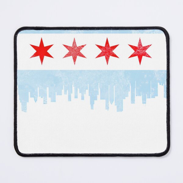 Item preview, Distressed Chicago Skyline Flag  designed and sold by returnexplain.