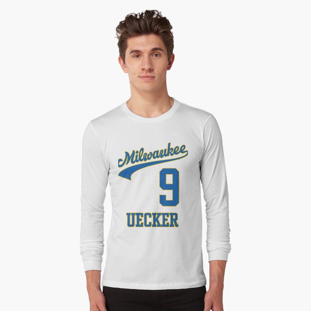 Retro Bob Uecker Baseball Jersey Tribute Long Sleeve T-Shirt