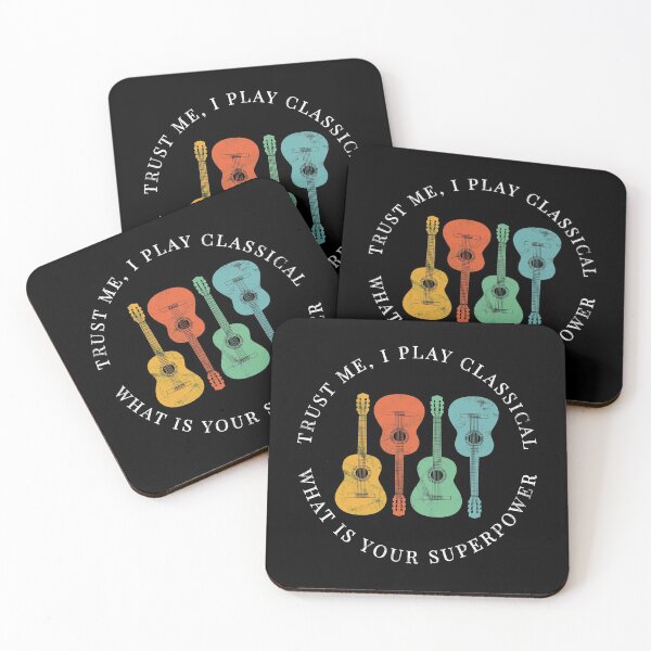 Item preview, Trust Me, I Play Classical What is Your Superpower Classical Guitars Retro Colors designed and sold by nightsworthy.