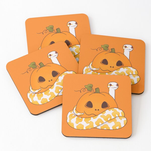 Item preview, Albino Ball Python Halloween Theme! Ball Python and Pumpkin II designed and sold by anacecilia.