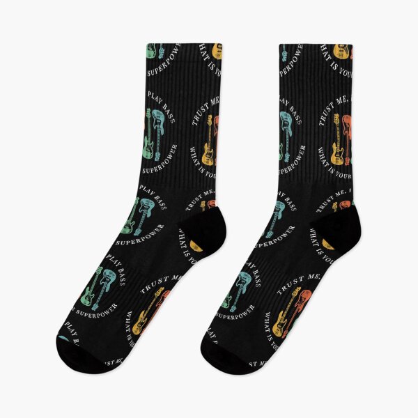 Item preview, Trust Me, I Play Bass What is Your Superpower Bass Guitars Retro Colors designed and sold by nightsworthy.
