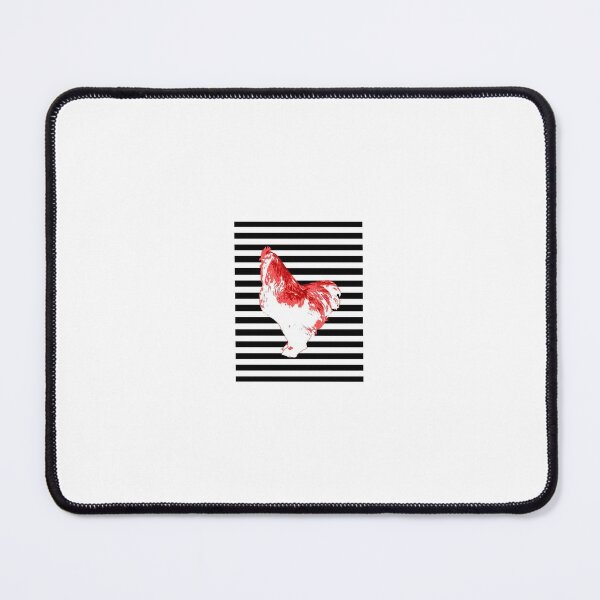 Item preview, Pop Art Chicken Rooster on Black Stripes designed and sold by BeachBumFamily.