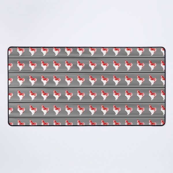 Item preview, Pop Art Chicken Rooster on Black Stripes designed and sold by BeachBumFamily.