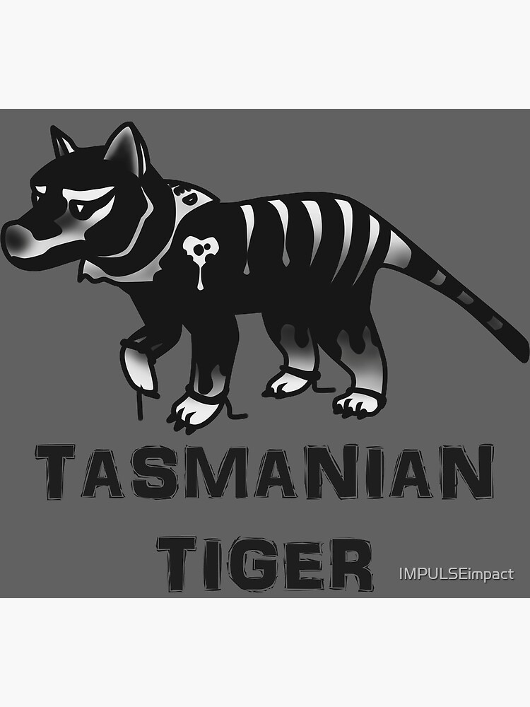 "extinct terror tasmanian tiger extinct animal" Poster for Sale by