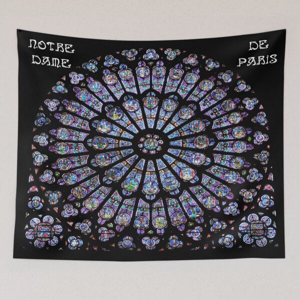 Item preview, Notre Dame de Paris Rose window designed and sold by mycloudzdesign.