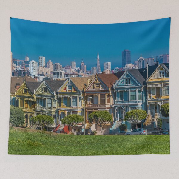 Item preview, Painted Ladies, famous victorian houses in San Francisco, California designed and sold by SvetlanaSF.