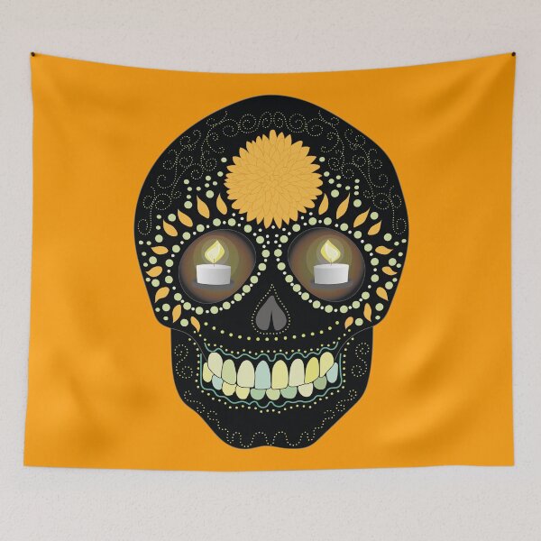 Item preview, Skull Day of the Dead México Arte digital designed and sold by rutyriversart.