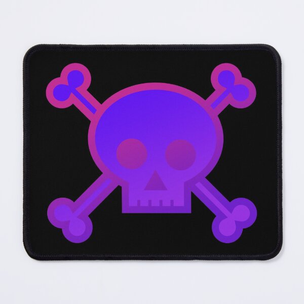 Item preview, Skull and Crossbones Pirate Flag Red Purple Gradient Pastel Goth designed and sold by MOP-tees.