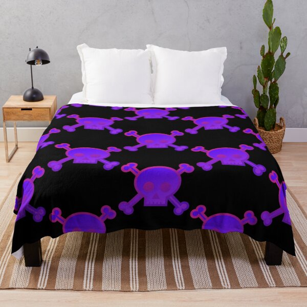 Item preview, Skull and Crossbones Pirate Flag Red Purple Gradient Pastel Goth designed and sold by MOP-tees.