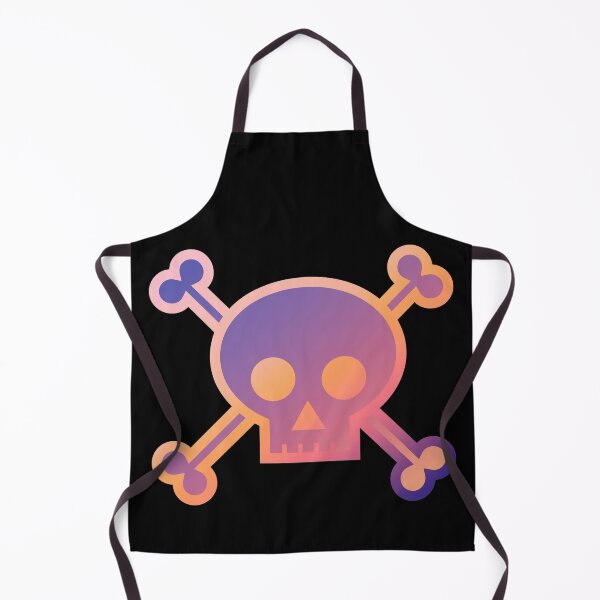 Item preview, Skull and Crossbones Pirate Flag Purple Orange Gradient Pastel Goth designed and sold by MOP-tees.
